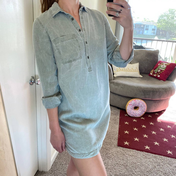 Old Navy Dresses & Skirts - Old Navy gray shirt dress tunic size small